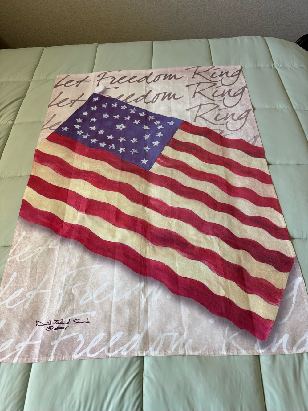 Patriotic American Flag Decorative - Red, White & Blue “Let Freedom Ring”